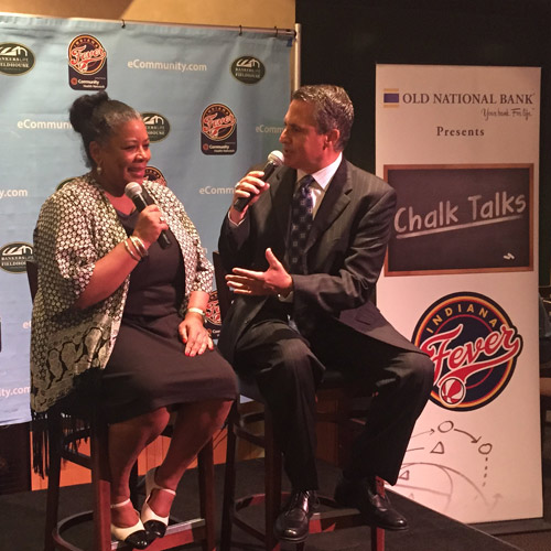 Laurel Richie Visits Indiana Fever